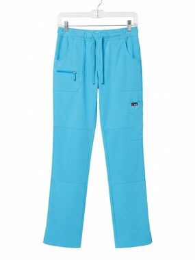 Koi LITE 721-R Women's Medical Scrub Pants, Medium Regular, Aqua Blue